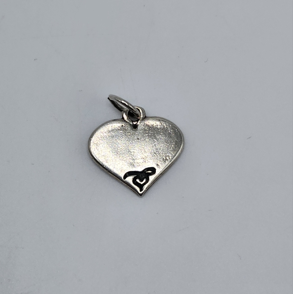 Engravable Heart 925 Solid Sterling Silver Charm Pendant MADE IN USA